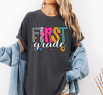First Grade Mix Print Preppy Mascot DTF Transfer