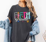 Fifth Grade Mix Print Preppy Mascot DTF Transfer