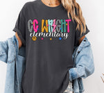 CC Wright Elementary Mix Print Preppy Mascot DTF Transfer