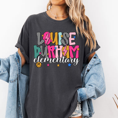 Louise Durham Elementary Mix Print Preppy Mascot DTF Transfer