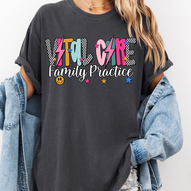 Vital Care Family Practice Mix Print Preppy Mascot DTF Transfer