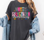 North Wilkesboro Elementary Mix Print Preppy Mascot DTF Transfer