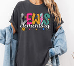 Lewis Elementary Mix Print Preppy Mascot DTF Transfer
