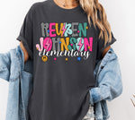 Reuben Johnson Elementary Mix Print Preppy Mascot DTF Transfer