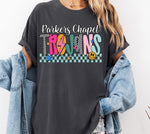 Parkers Chapel Trojans Mix Print Preppy Mascot DTF Transfer