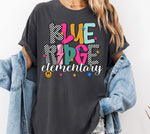 Blue Ridge Elementary Mix Print Preppy Mascot DTF Transfer