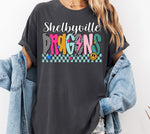Shelbyville Dragons Mix Print Preppy Mascot DTF Transfer