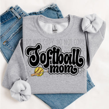 Softball Mom DTF Transfer (SWD)