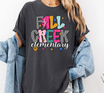 Fall Creek Elementary Mix Print Preppy Mascot DTF Transfer