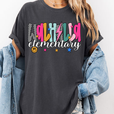 Walhalla Elementary Mix Print Preppy Mascot DTF Transfer