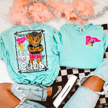 Glam Mascot CUBS Front and Back DTF Transfer