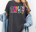 Godley Middle School Mix Print Preppy Mascot DTF Transfer