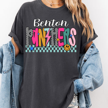 Benton Panthers Mix Print Preppy Mascot DTF Transfer