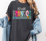 Brill Broncos Mix Print Preppy Mascot DTF Transfer