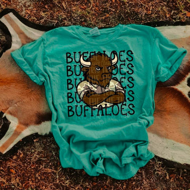 Buffaloes Camo Stacked Mascot DTF Transfer
