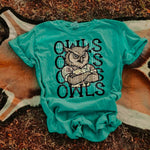 Owls Camo Stacked Mascot DTF Transfer