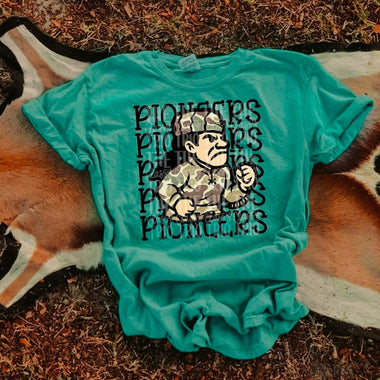 Pioneers Camo Stacked Mascot DTF Transfer