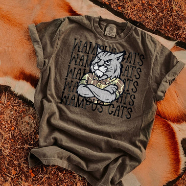 Wampus Cats Camo Stacked Mascot DTF Transfer