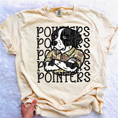 Pointers Camo Stacked Mascot DTF Transfer