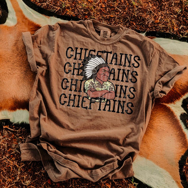 Chieftains Camo Stacked Mascot DTF Transfer