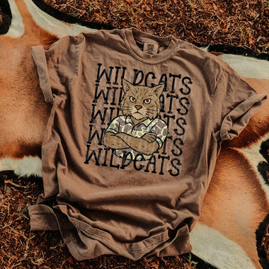 Wildcats Camo Stacked Mascot DTF Transfer