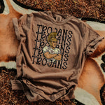 Trojans Camo Stacked Mascot DTF Transfer
