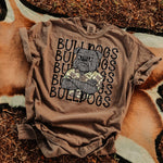 Bulldogs Camo Stacked Mascot DTF Transfer