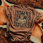 Indians Camo Stacked Mascot DTF Transfer