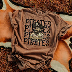 Pirates Camo Stacked Mascot DTF Transfer