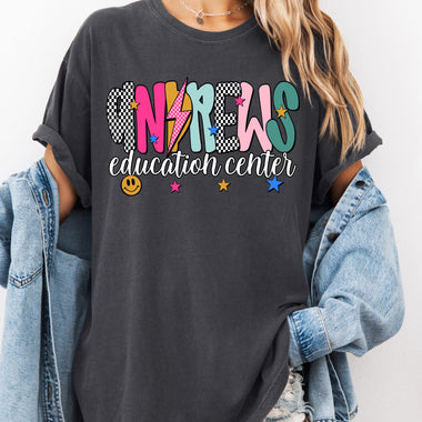 Andrews Education Center Mix Print Preppy Mascot DTF Transfer