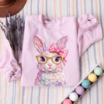 Pink Texture Bunny DTF Transfer (SDD)