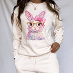 Pink Texture Bunny DTF Transfer (SDD)