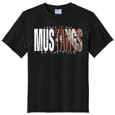 MUSTANGS Football WHITE Leave It All On The Field DTF Transfer (E)