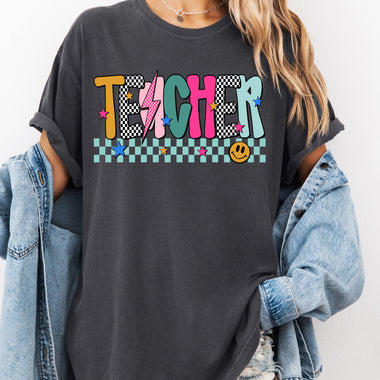 Teacher Mix Print Preppy Mascot DTF Transfer
