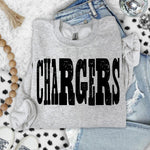 Chargers Mixed Up Font DTF Transfer