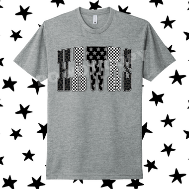 Hawks with Leopard Check Stars DTF Transfer (E)