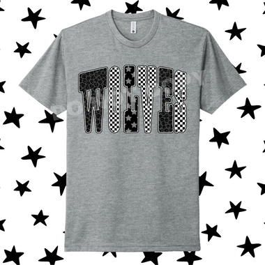 Wolves with Leopard Check Stars DTF Transfer (E)