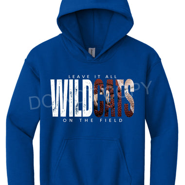 Wildcats Football WHITE Leave it all on the Field DTF Transfer (E)