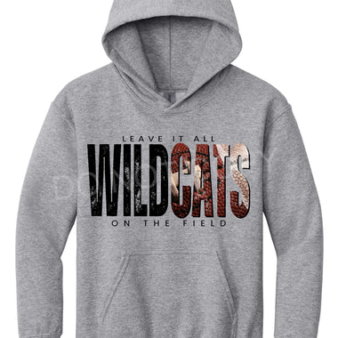 Wildcats Football BLACK Leave it all on the Field DTF Transfer (E)