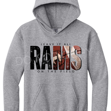 Rams Football BLACK Leave it all on the Field DTF Transfer (E)