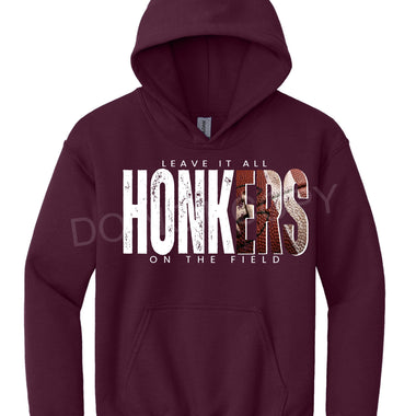 Honkers Football WHITE Leave it all on the Field DTF Transfer (E)