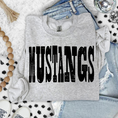 Mustangs Mixed Up Font DTF Transfer (S&G)
