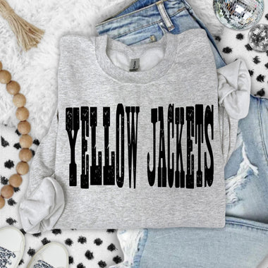 Yellow Jackets Mixed Up Font DTF Transfer (S&G)