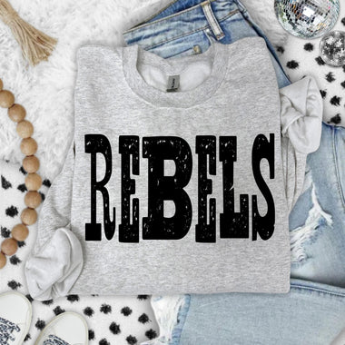 Rebels Mixed Up Font DTF Transfer (S&G)