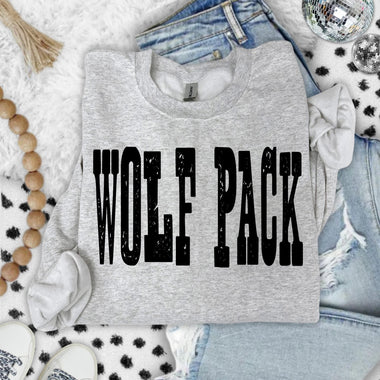Wolf Pack Mixed Up Font DTF Transfer (S&G)