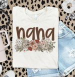 Vintage Floral Names Nana DTF Transfer (S&G)