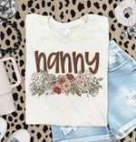 Vintage Floral Names Nanny DTF Transfer (S&G)
