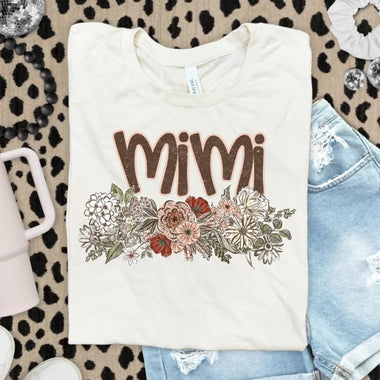 Vintage Floral Names Mimi DTF Transfer (S&G)