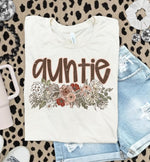 Vintage Floral Names Auntie DTF Transfer (S&G)