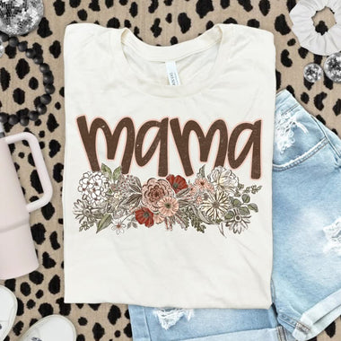 Vintage Floral Names Mama DTF Transfer (S&G)